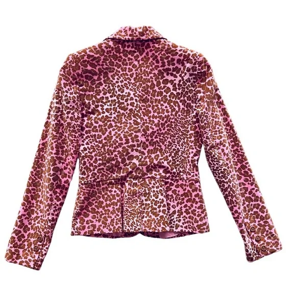 🔴 🇪🇸 SPAIN BLANCO PINK VELVET ANIMAL PRINT CHEETAH 2 PIECE SKIRT & JACKET SET - Picture 3 of 8